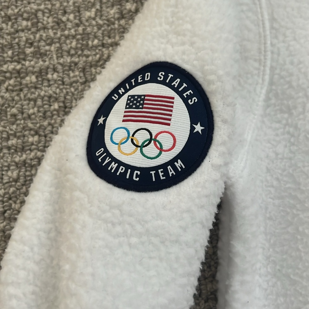 Polo Ralph Lauren US Olympic Team Sweater Fleece top Red White Blue Boys M L - Picture 3 of 10